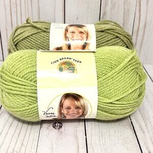 Lion Brand Vanna's Choice 100% Acrylic Yarn 3.5 oz Lot of 2 Green Color Yarn
